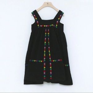 Stella McCartney Kids Black Sundress w/ Hearts